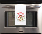 Coquette Cowgirl Christmas Club Flour Sack Hand Towel Western Southwestern Country Holiday Home Kitchen Bathroom Decor