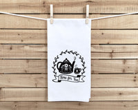 Time for Tea Flour Sack Dish Towel Farmhouse Rustic Birthday Housewarming New Home Christmas Gift Idea for Tea Lover Women Mom Grandma Wife