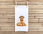 Golden Retriever Holiday Kitchen Towel Set - Valentine's St Patrick's Day Cinco de Mayo Easter 4th of July Halloween Thanksgiving Christmas