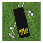 Best Golfer in the Galaxy Tri-fold Golf Towel with Clip 100% Microfiber Waffle Weave Gift Idea for Men Women
