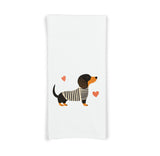 Set of 2 Dachshund Kitchen Towels 100% Cotton Flour Sack Towel - Doxie Weiner Dog Housewarming Hostess Birthday Christmas Mothers Day Gift