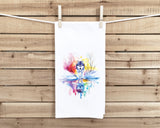 Siberian Husky Rainbow Winter Sunset Reflection Flour Sack Kitchen Towel Dog Dish Cloth Mother's Day Hostess Birthday Christmas Gift Idea