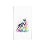 Siberian Husky Rainbow Flour Sack Kitchen Towel Dog Dish Cloth Mother's Day Hostess Birthday Christmas Gift