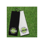Pickleball Legend Tri-fold Golf Towel with Clip 100% Microfiber Waffle Weave Black White Gift Idea for Men Women