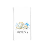 Italian Cheese Kitchen Towel Set of 8 - Mozzarella Ricotta Burrata Fontina Gorgonzola Parmigiano Asiago Provolone - Cheese Lover Gift Idea