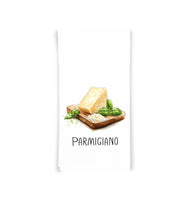 Italian Cheese Kitchen Towel Set of 8 - Mozzarella Ricotta Burrata Fontina Gorgonzola Parmigiano Asiago Provolone - Cheese Lover Gift Idea