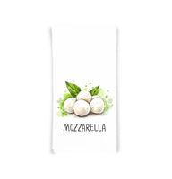 Italian Cheese Kitchen Towel Set of 8 - Mozzarella Ricotta Burrata Fontina Gorgonzola Parmigiano Asiago Provolone - Cheese Lover Gift Idea