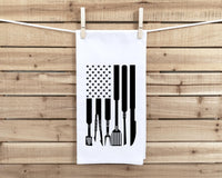 Grilling Towel Set of 8 Funny BBQ Themed Father's Day Gift for Men Who Love to Grill and Barbecue