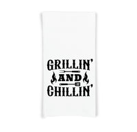 Grilling Towel Set of 8 Funny BBQ Themed Father's Day Gift for Men Who Love to Grill and Barbecue