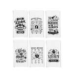 Witches Kitchen Flour Sack Kitchen Towels Witch Birthday Christmas Housewarming Hostess Halloween Gift for Witchy Women and Men