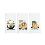 Inspirational Frogs Set of 3 Flour Sack Kitchen Tea Hand Towels Frog Lover Home Decor for Women Men