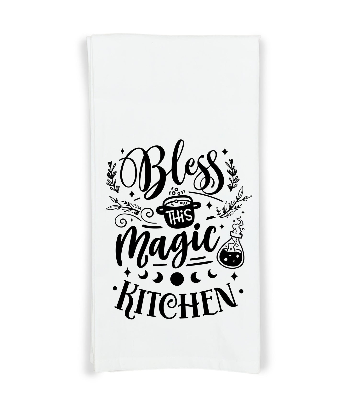 Witches Kitchen Flour Sack Kitchen Towels Witch Birthday Christmas Housewarming Hostess Halloween Gift for Witchy Women and Men
