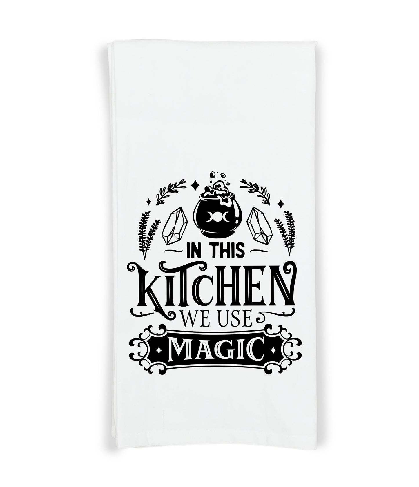 Witches Kitchen Flour Sack Kitchen Towels Witch Birthday Christmas Housewarming Hostess Halloween Gift for Witchy Women and Men