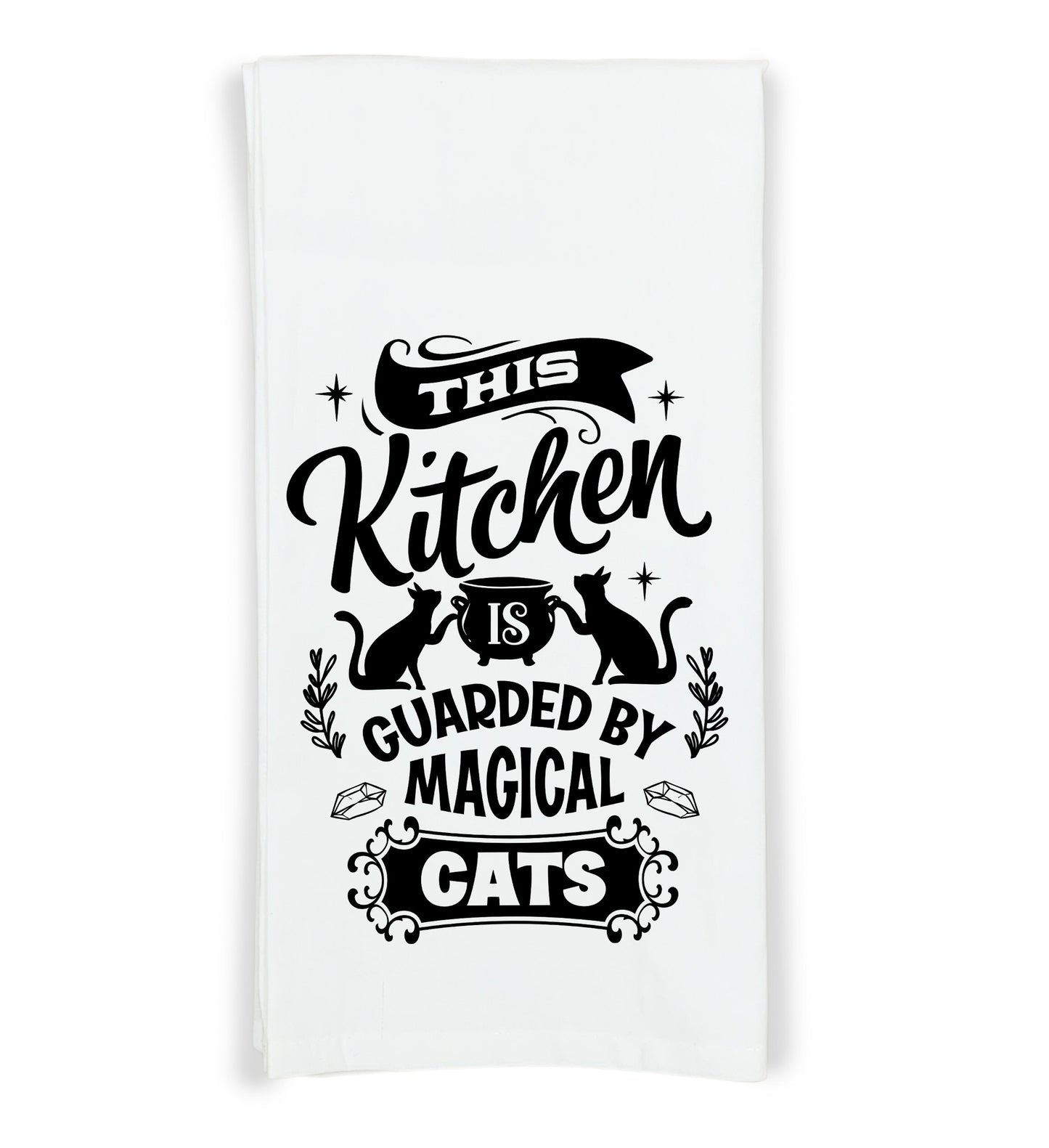 Witches Kitchen Flour Sack Kitchen Towels Witch Birthday Christmas Housewarming Hostess Halloween Gift for Witchy Women and Men