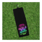 I Know I Play Like a Girl Try to Keep Up Disc Golf Tri-fold Golf Towel w/ Clip 100% Microfiber Waffle Weave Gift for Women Mom Daughter