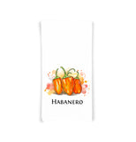 Hot Peppers Kitchen Towel Set of 8 - Habanero, Thai Chili, Ghost Pepper, Carolina Reaper, Scotch Bonnet, Cayenne, Jalapeno, Serrano