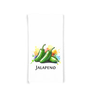 Hot Peppers Kitchen Towel Set of 8 - Habanero, Thai Chili, Ghost Pepper, Carolina Reaper, Scotch Bonnet, Cayenne, Jalapeno, Serrano