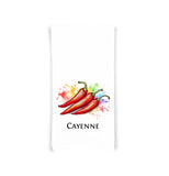 Hot Peppers Kitchen Towel Set of 8 - Habanero, Thai Chili, Ghost Pepper, Carolina Reaper, Scotch Bonnet, Cayenne, Jalapeno, Serrano