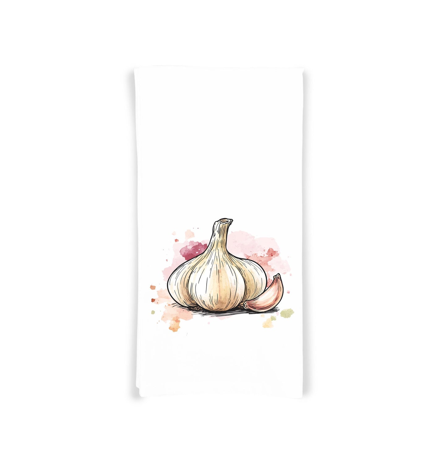 Garlic and Red Onion Set of 2 Flour Sack Kitchen Towels Hand Towels Birthday Housewarming Christmas Gift for Foodie Women Men