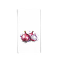 Garlic and Red Onion Set of 2 Flour Sack Kitchen Towels Hand Towels Birthday Housewarming Christmas Gift for Foodie Women Men