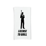 License to Grill Funny Grilling Towel for Men Flour Sack BBQ Grill Birthday Father's Day Christmas Gift Idea for Dad Husband Grandpa Him