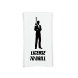 License to Grill Funny Grilling Towel for Men Flour Sack BBQ Grill Birthday Father's Day Christmas Gift Idea for Dad Husband Grandpa Him