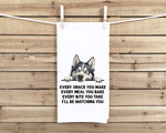 Siberian Husky Every Snack You Make Every Meal Flour Sack Kitchen Towel Funny Peeking Dog Dish Cloth Hostess Birthday Christmas Gift