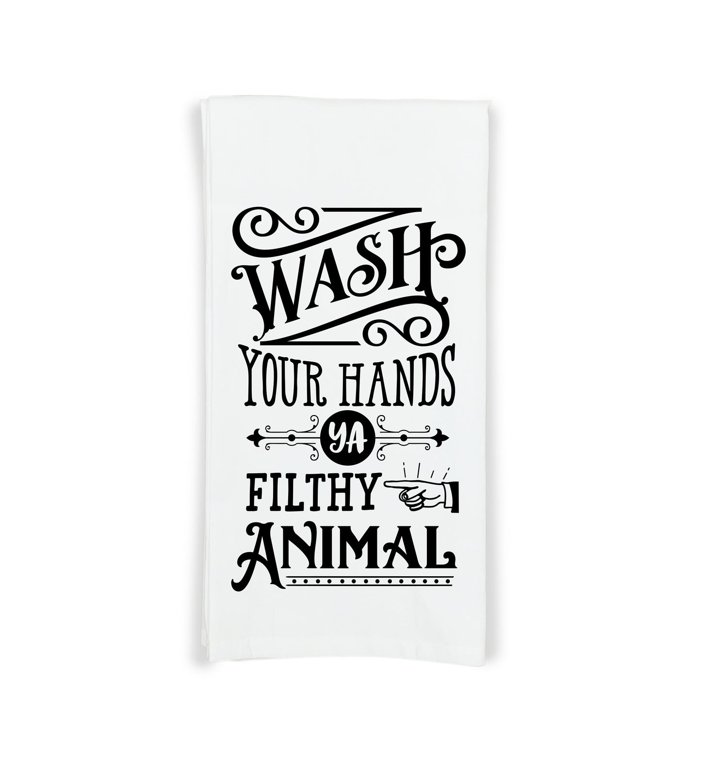 Set of 6 Funny Bathroom Hand Towels - Flour Sack Towel Gift Set - Housewarming Hostess Birthday Christmas Mothers Day Gift for Women Men