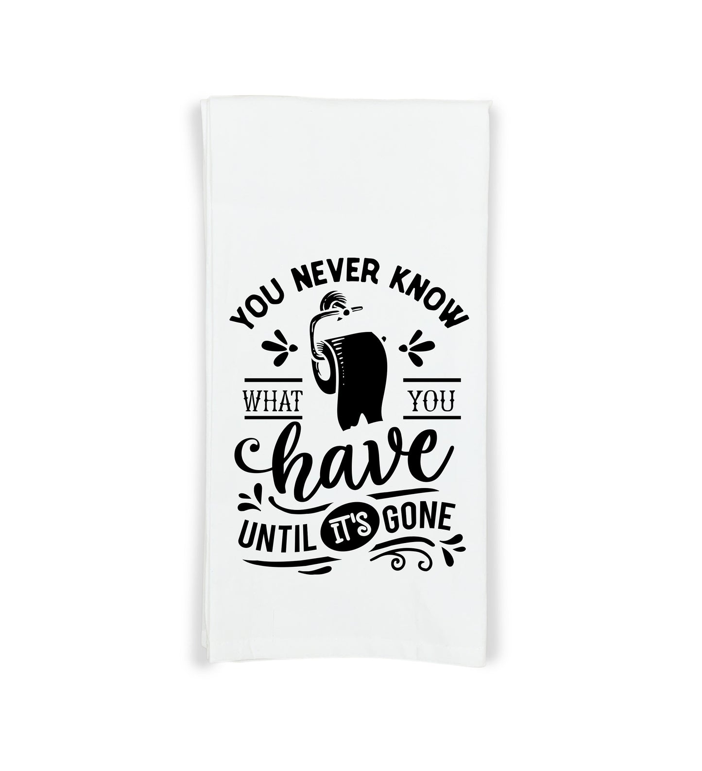 Set of 6 Funny Bathroom Hand Towels - Flour Sack Towel Gift Set - Housewarming Hostess Birthday Christmas Mothers Day Gift for Women Men