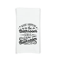 Set of 6 Funny Bathroom Hand Towels - Flour Sack Towel Gift Set - Housewarming Hostess Birthday Christmas Mothers Day Gift for Women Men