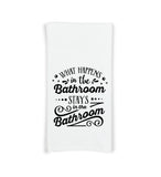 Set of 6 Funny Bathroom Hand Towels - Flour Sack Towel Gift Set - Housewarming Hostess Birthday Christmas Mothers Day Gift for Women Men