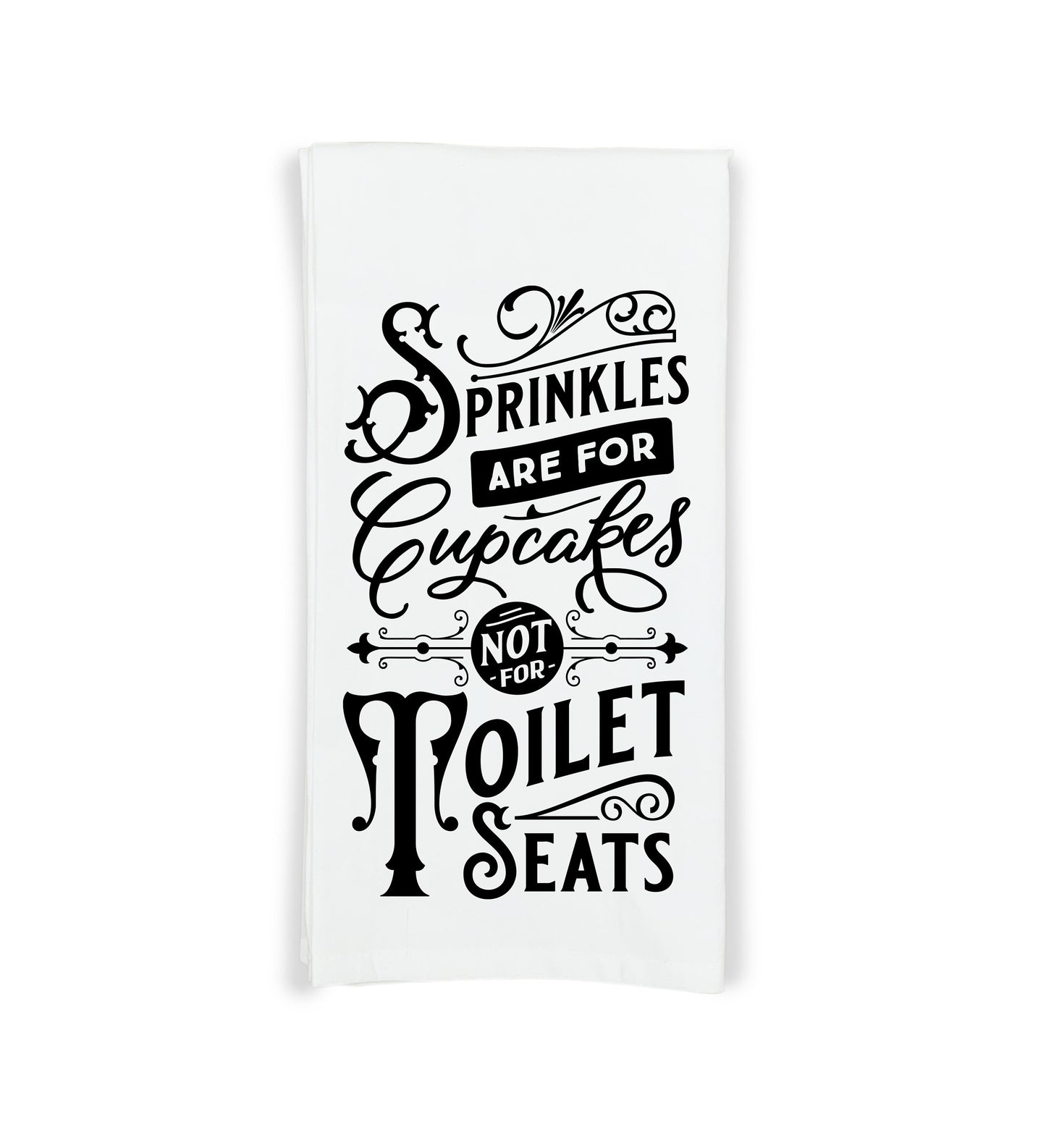 Set of 6 Funny Bathroom Hand Towels - Flour Sack Towel Gift Set - Housewarming Hostess Birthday Christmas Mothers Day Gift for Women Men