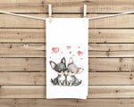 Chihuahua Tea Towel, 27x27 Flour Sack Hand Towel, Valentine's Day Birthday Mother's Day Christmas Gift Idea for Chihuahua Dog Lover