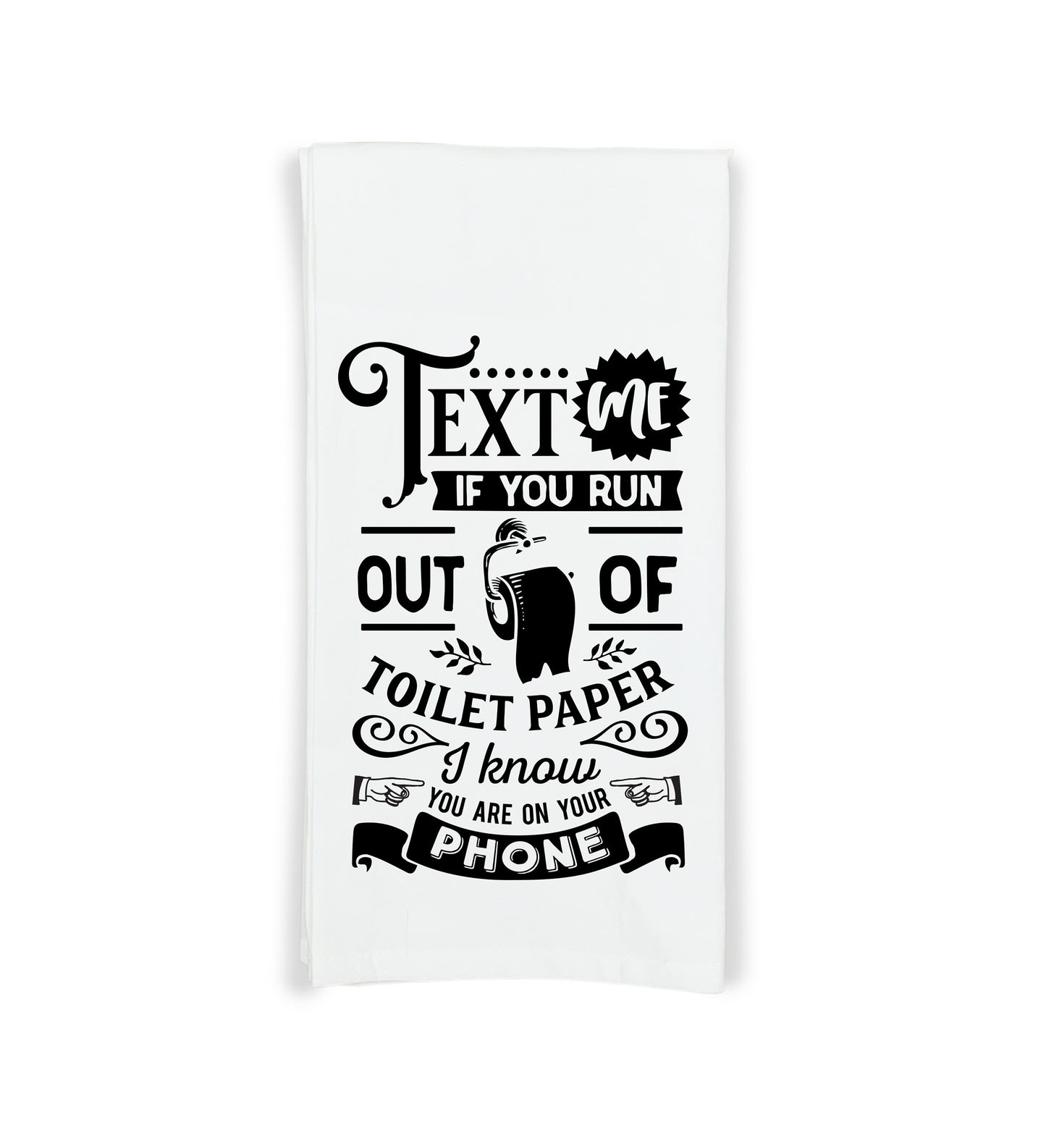 Set of 6 Funny Bathroom Hand Towels - Flour Sack Towel Gift Set - Housewarming Hostess Birthday Christmas Mothers Day Gift for Women Men
