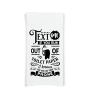 Set of 6 Funny Bathroom Hand Towels - Flour Sack Towel Gift Set - Housewarming Hostess Birthday Christmas Mothers Day Gift for Women Men