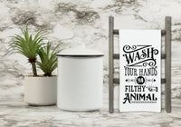 Set of 6 Funny Bathroom Hand Towels - Flour Sack Towel Gift Set - Housewarming Hostess Birthday Christmas Mothers Day Gift for Women Men
