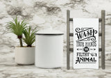 Set of 6 Funny Bathroom Hand Towels - Flour Sack Towel Gift Set - Housewarming Hostess Birthday Christmas Mothers Day Gift for Women Men