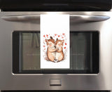 Chipmunk Tea Towel, 27x27 Flour Sack Hand Towel, Valentine's Day Birthday Mother's Day Christmas Gift Idea for Chipmunk Lovers