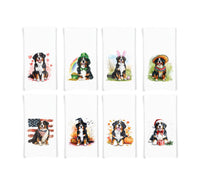 Bernese Mountain Dog Holiday Kitchen Towel Set of 8 Valentine St Patricks Day Cinco de Mayo Easter 4th July Halloween Thanksgiving Christmas