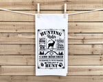 Hunting Rules Flour Sack Hand Towel with Hanging Loop - Hunter Housewarming Host Birthday Father's Day Gift Idea for Men