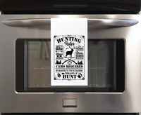 Hunting Rules Flour Sack Hand Towel with Hanging Loop - Hunter Housewarming Host Birthday Father's Day Gift Idea for Men