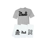 The Grillfather Shirt and Grilling Towel Gift Set - T-shirt and 3 Towels - Funny Cool Father's Day Gift for Men Who Love to Grill BBQ Cook