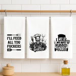 Funny BBQ Kitchen Towel Set of 3 Adult Humor Grill Towels | Father's Day, Birthday, Christmas, 4th of July Gift for Men  Barbecue Decor