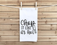 The Grillfather - I Like My Butt Rubbed and My Pork Pulled - Chop It Like It's Hot Gift Set of 3 Funny Kitchen Towels for Men Grilling BBQ