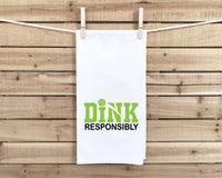 Funny Pickleball Towel Set – 8 Cotton Kitchen Towels with Dinking Humor – Pickleball Gifts for Players, Coaches, Tournaments & Fans