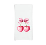 Coquette Cherries 100% Cotton Flour Sack Kitchen Towel Cute Trendy Girly Pink Preppy Aesthetic Cherry Decor Birthday Christmas Gift Idea