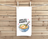 Just a Girl Who Loves Ramen and Hopeless Ramentic Set of 2 100% Cotton Flour Sack Kitchen Towels Birthday Mother's Day Christmas Valentine's