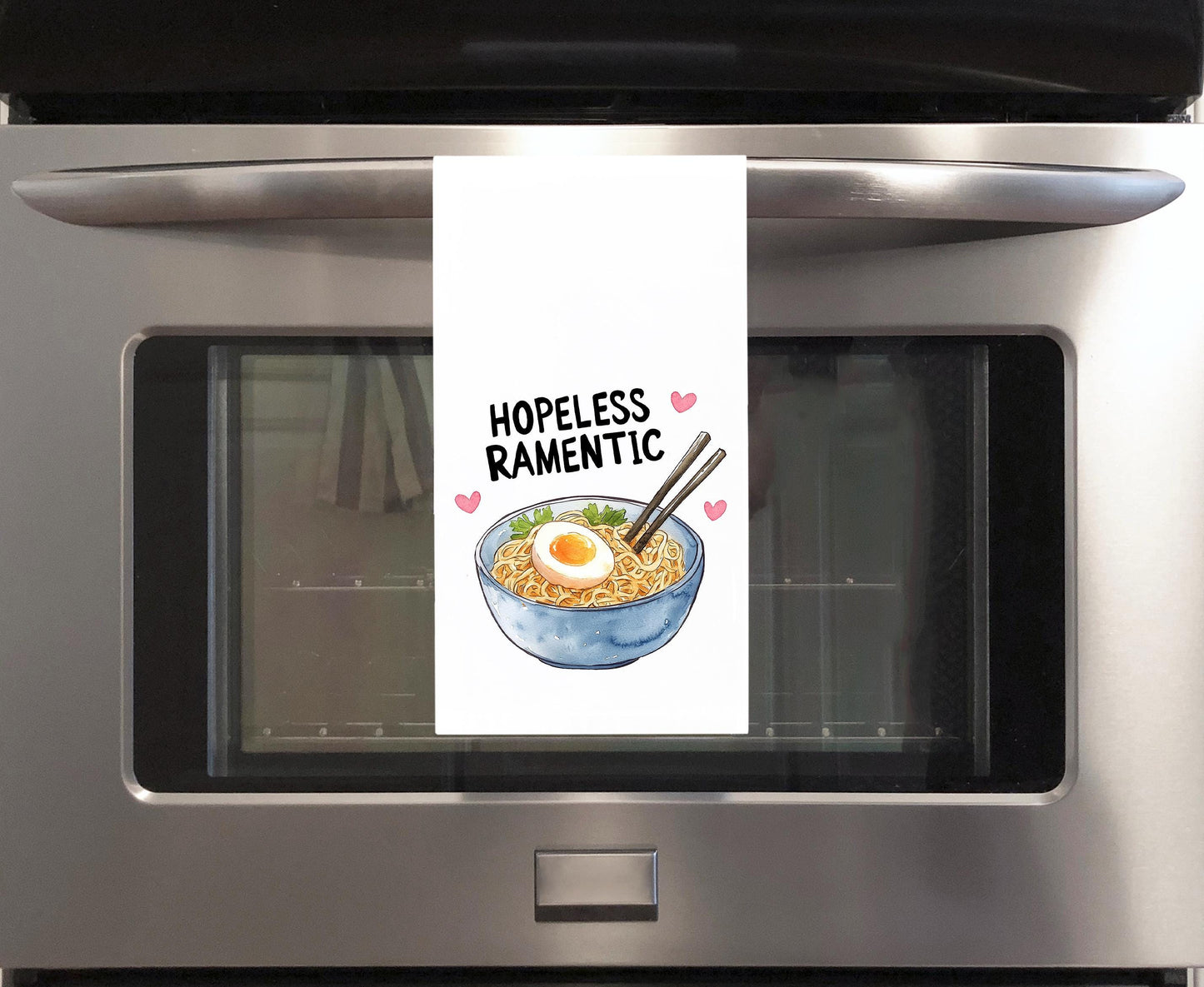 Just a Girl Who Loves Ramen and Hopeless Ramentic Set of 2 100% Cotton Flour Sack Kitchen Towels Birthday Mother's Day Christmas Valentine's