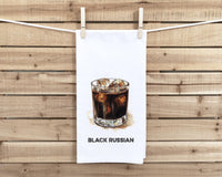 The Gentleman’s Cocktail Towel Set of 8 Classic Bar Drink Kitchen Towels for Men, Father’s Day Gift, Flour Sack Bar Towels, Man Cave Decor
