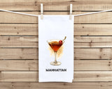 The Gentleman’s Cocktail Towel Set of 8 Classic Bar Drink Kitchen Towels for Men, Father’s Day Gift, Flour Sack Bar Towels, Man Cave Decor